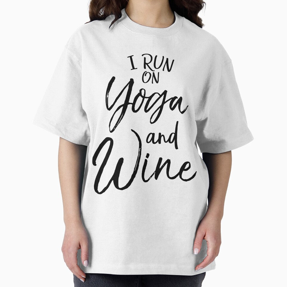 I Run on Yoga and Wine Cute Yoga Quote by TNDesignStudio T-Shirts, Hoodie, Sweatshirt | BlankRebels.com (Image 2)