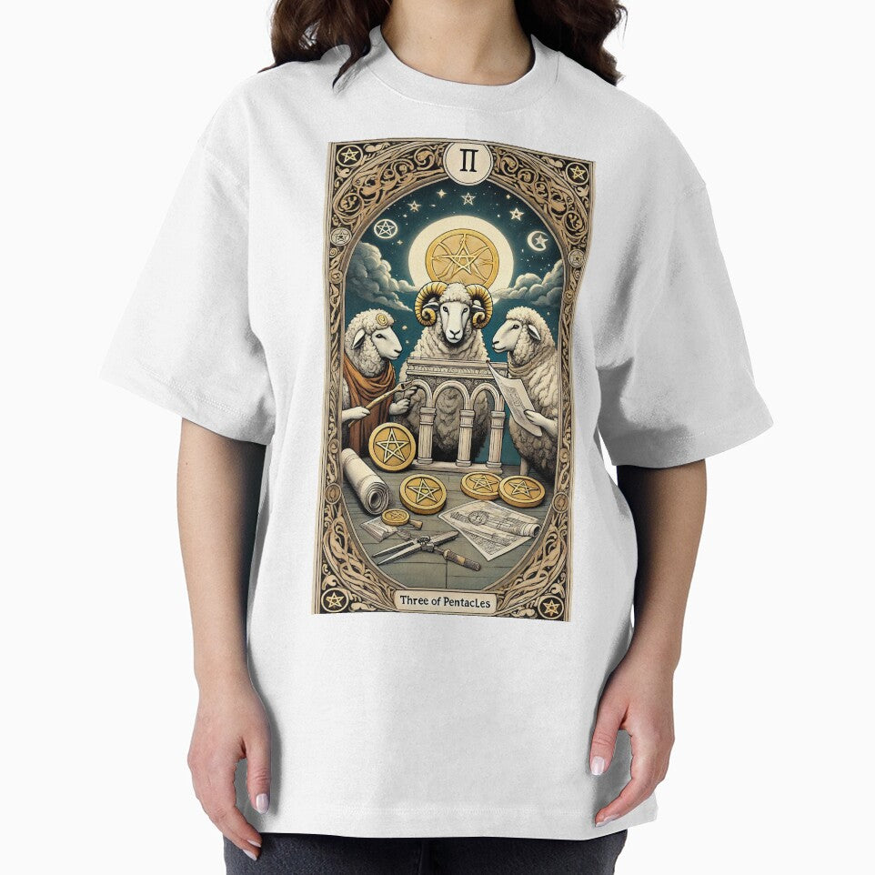 Sheepism Tarot – Three of Pentacles by Thpoar T-Shirts, Hoodie, Sweatshirt | BlankRebels.com (Image 2)