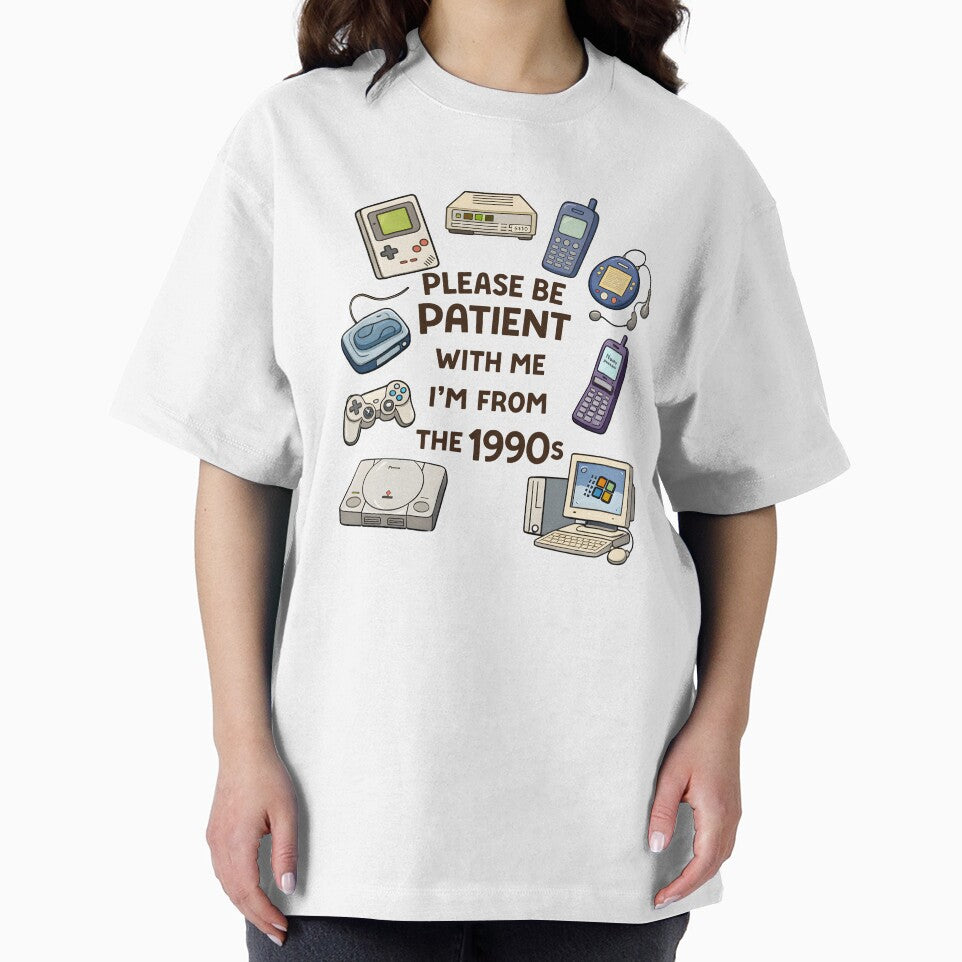 Please Be Patient I’m From The 1990s – Funny Retro 90s Nostalgia Design by Senkov T-Shirts, Hoodie, Sweatshirt (Image 2)