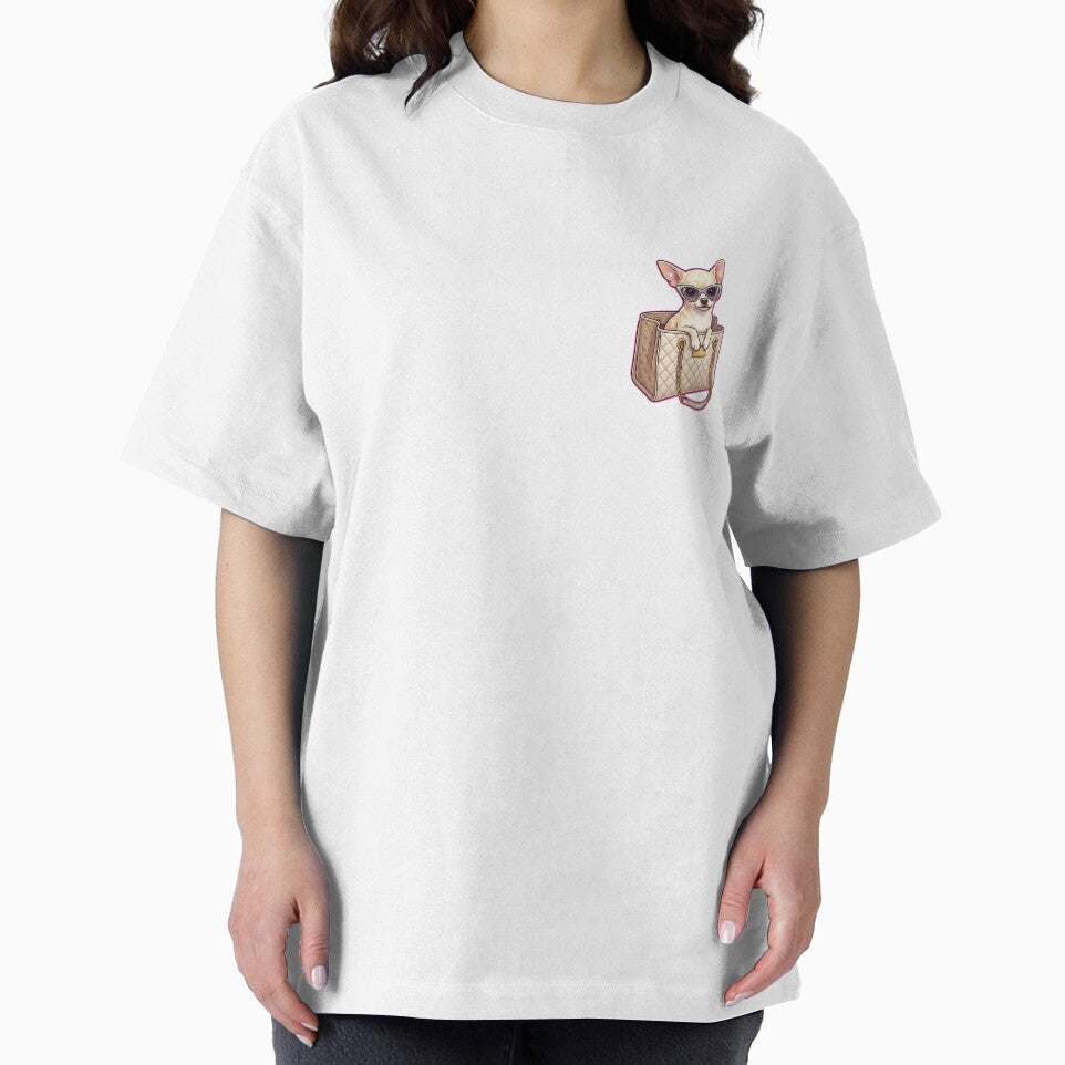 Sassy Chihuahua Diva In Handbag Y2K Aesthetic by DigitalAnnaBanana T-Shirts, Hoodie, Sweatshirt | BlankRebels.com (Image 2)