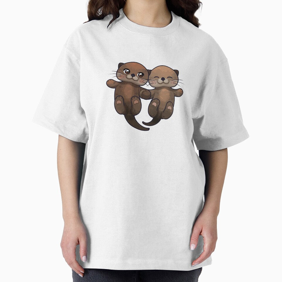 Otters golding hands - I'd be otterly lost without you by Noemi Uremillis T-Shirts, Hoodie, Sweatshirt (Image 2)