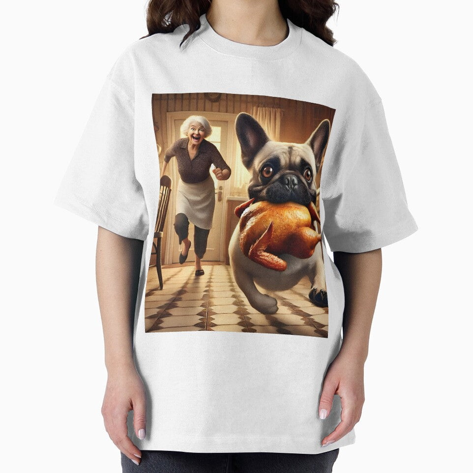Bulldog dog thief chicken design by Dan9010 T-Shirts, Hoodie, Sweatshirt | BlankRebels.com (Image 2)