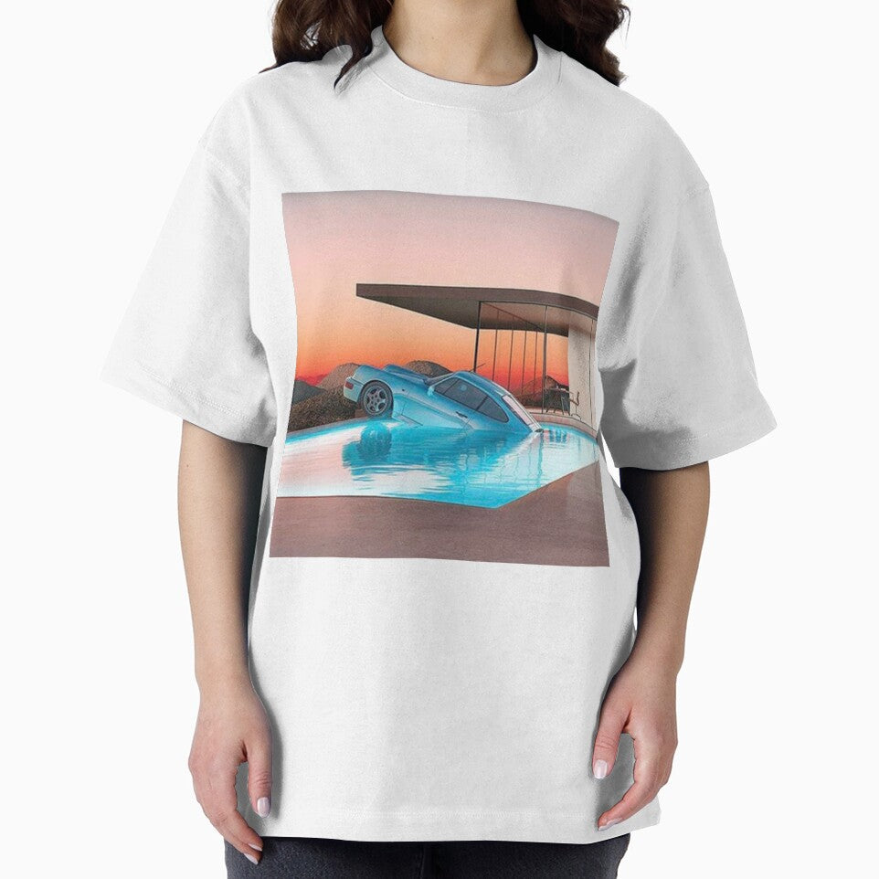 Vaporwave Car In Swimming Pool by SickStreetwear T-Shirts, Hoodie, Sweatshirt | BlankRebels.com (Image 2)