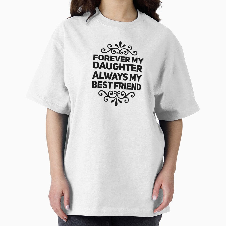 Forever My Daughter, Always My Friend – Heartfelt Family Bond Design, mum daughter graphic slogan by MarJul... (Image 2)