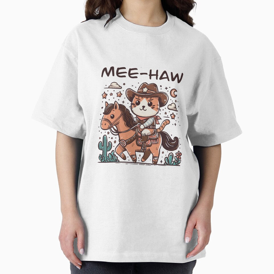 Funny Cowboy Cat Shirt – Cute Western Kitty Gift – Meowdy Tee for Cat Lovers by Animoodles