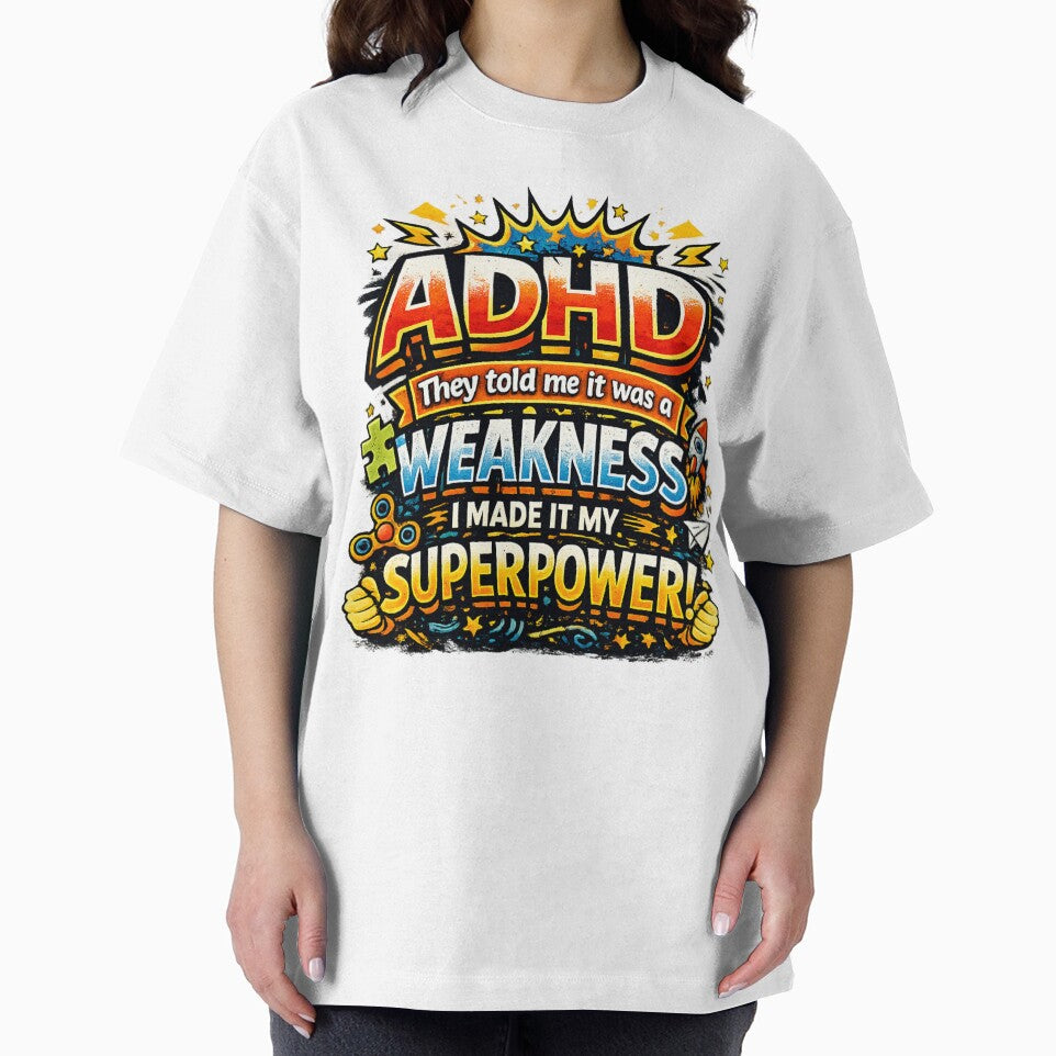 My ADHD Is My Superpower! by carvermckay T-Shirts, Hoodie, Sweatshirt | BlankRebels.com (Image 2)