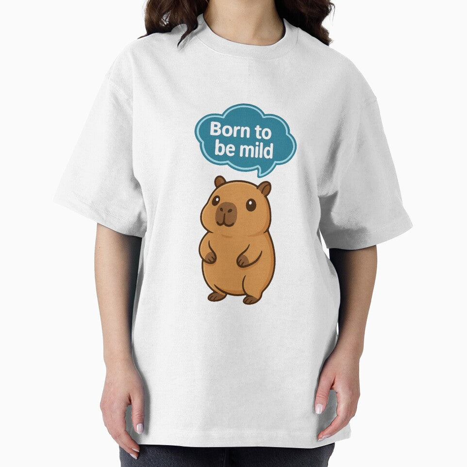 Born Be Mild – Cute Capybara Cartoon Illustration T-Shirts, Hoodie, Sweatshirt