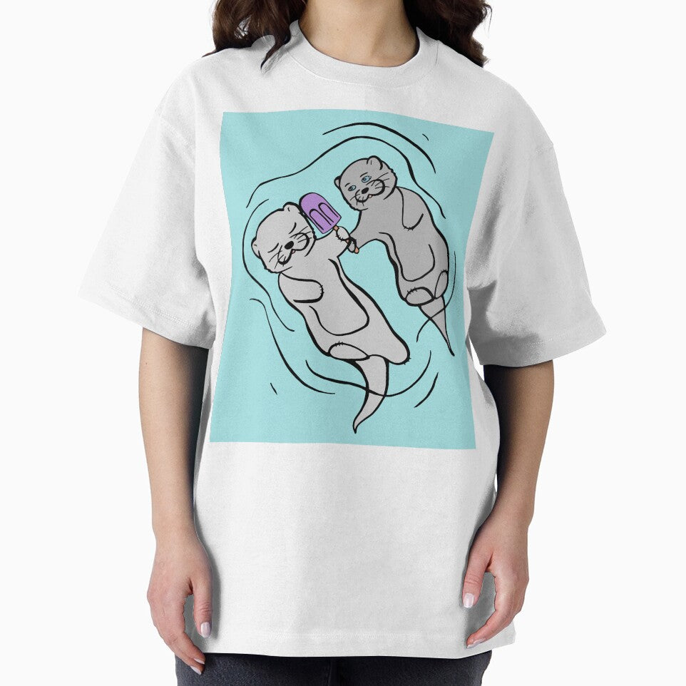 Otters Holding Hands, Wait, That's a Popsicle by Otter-Grotto T-Shirts, Hoodie, Sweatshirt | BlankRebels.com (Image 2)