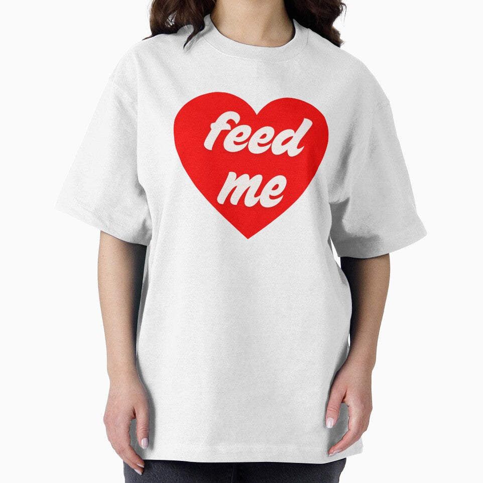 Feed Me Shirt – Funny Food Lover Heart Graphic Tee by TheStephanieRome Hoodie, Sweatshirt | BlankRebels.com (Image 2)