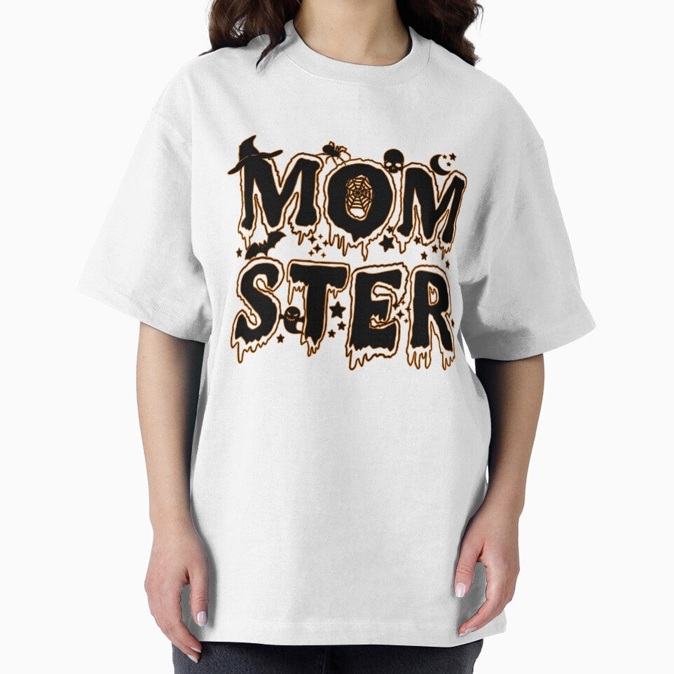 MOMSTER Halloween t-shirt, Halloween shirt for mom, Halloween gift for mom, Mom life, black and orange by... (Image 2)