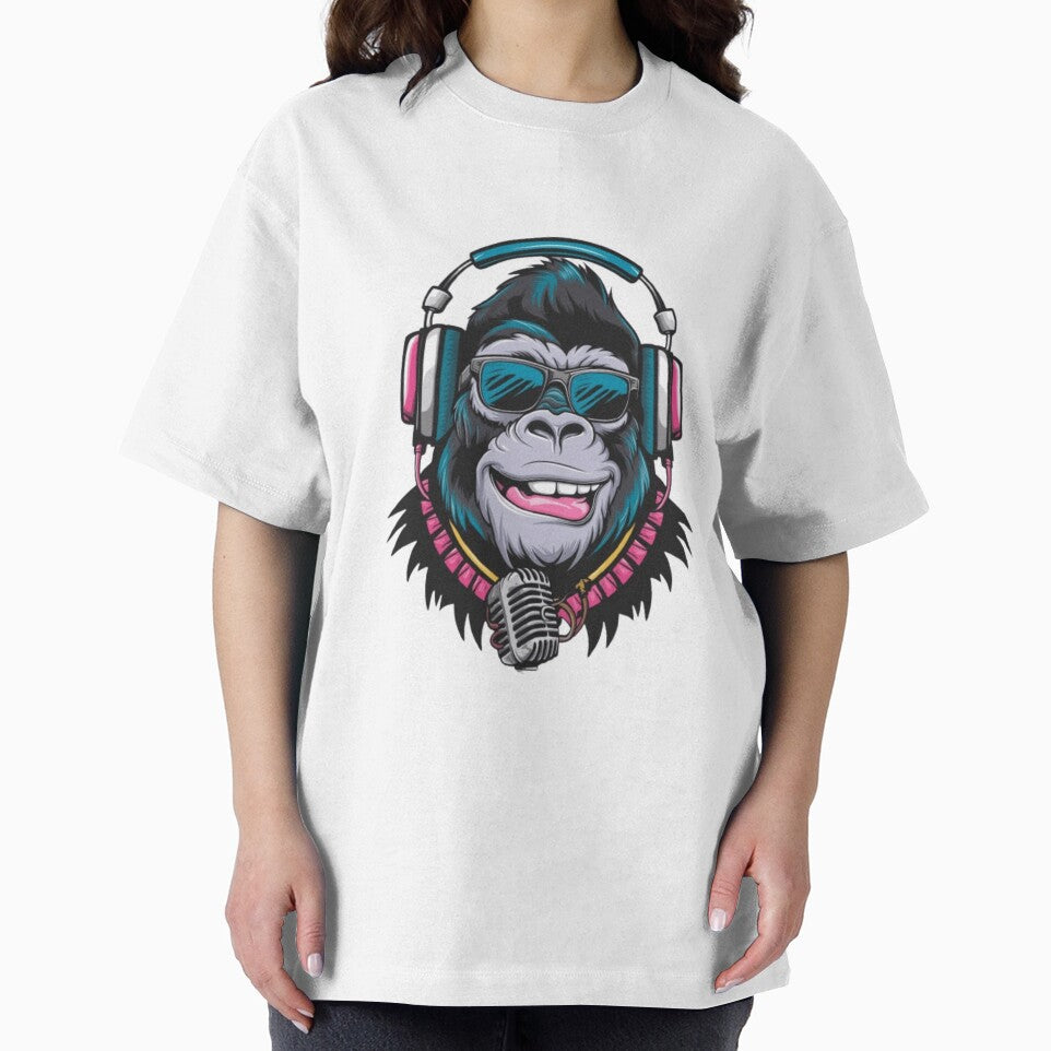 Gorilla enjoy listening to music Funny gift by Loviness T-Shirts, Hoodie, Sweatshirt | BlankRebels.com (Image 2)