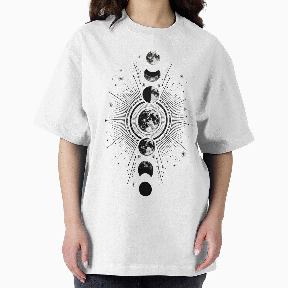 Mystic Moon Phases | Celestial Lunar Cycle Illustration by MaraiUA T-Shirts, Hoodie, Sweatshirt | BlankRebels.com (Image 2)