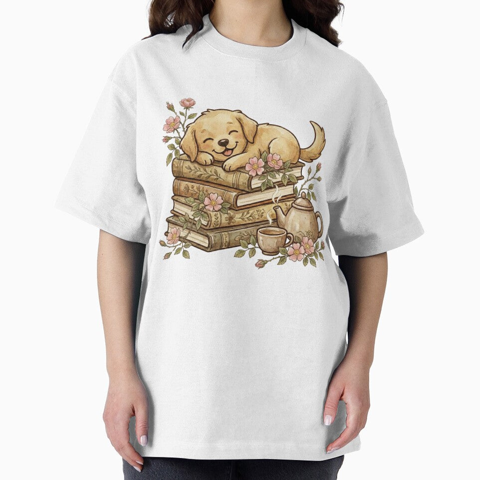 Cozy Vintage Books Wildflowers Tea Dog T-Shirts, Hoodie, Sweatshirt