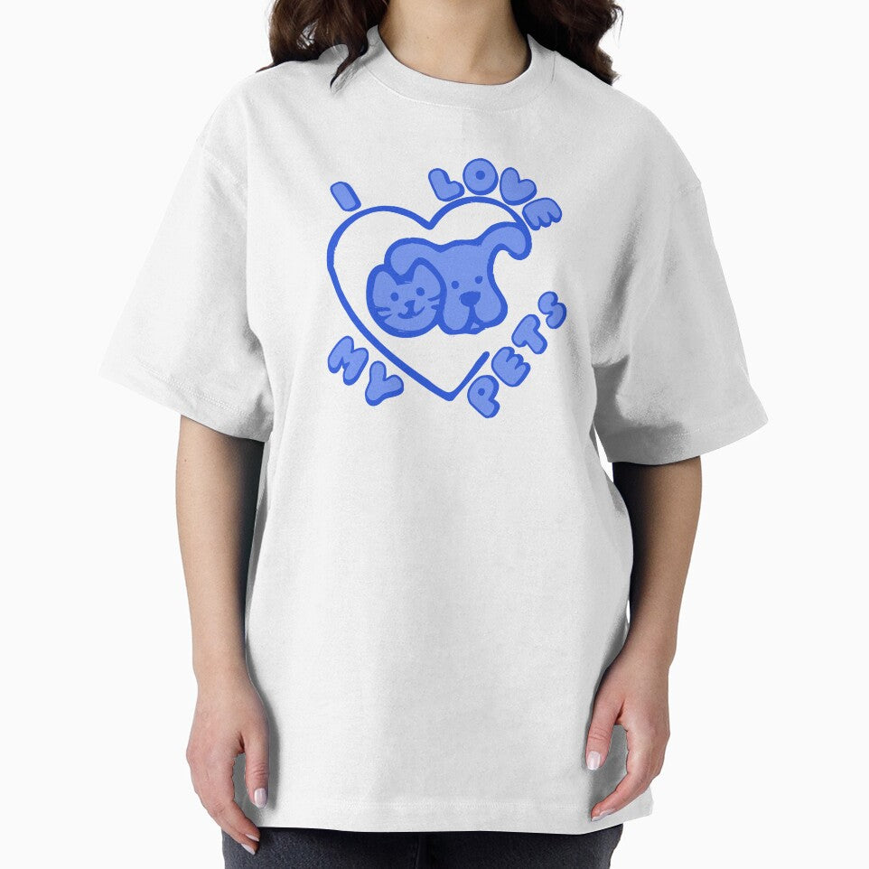 I Love My Pets Cat Dog Owner Heart Blue by everything4eva T-Shirts, Hoodie, Sweatshirt | BlankRebels.com (Image 2)