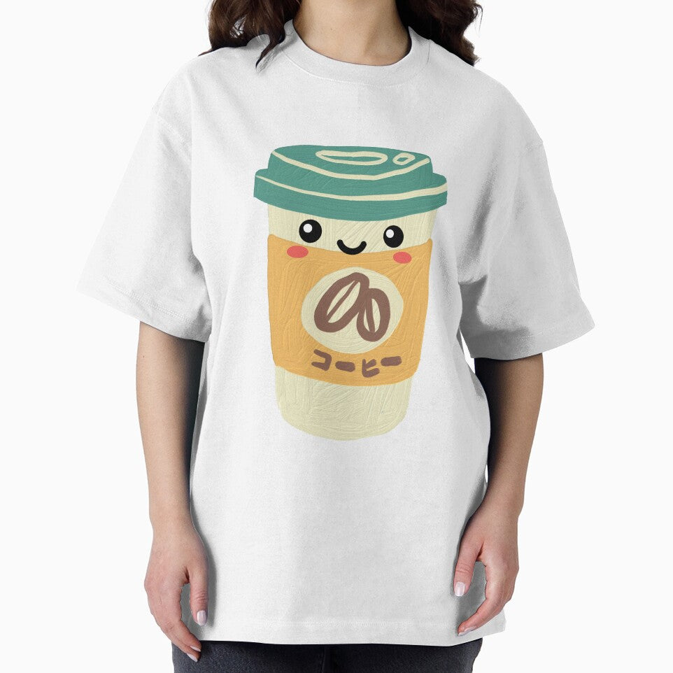 Kawaii Coffee Cup Sticker T-Shirts, Hoodie, Sweatshirt