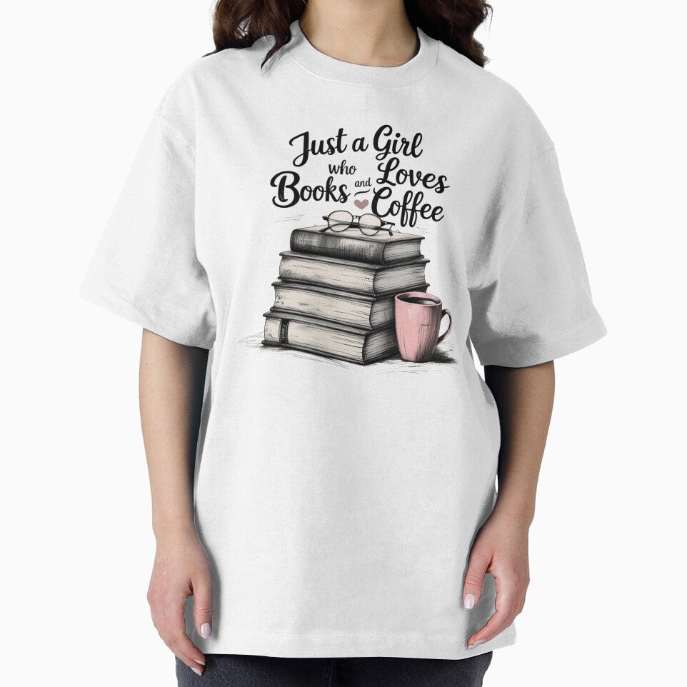 Just a Girl Who Loves Books and Coffee by AKCAS T-Shirts, Hoodie, Sweatshirt | BlankRebels.com (Image 2)