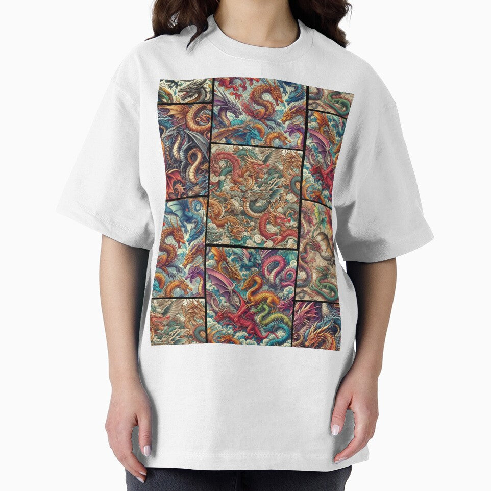 Dragons  Mosaic of tiled dragon sketch art by ZulryLifestyles T-Shirts, Hoodie, Sweatshirt | BlankRebels.com (Image 2)