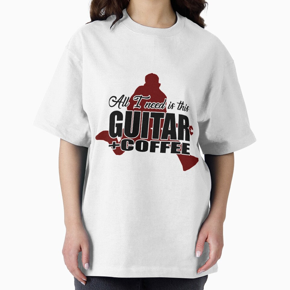 All I Need Is This Guitar + Coffee by findgreatshirts T-Shirts, Hoodie, Sweatshirt | BlankRebels.com (Image 2)