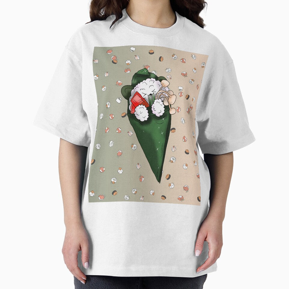 sleepy cartoon sushi temaki by CuisineCat