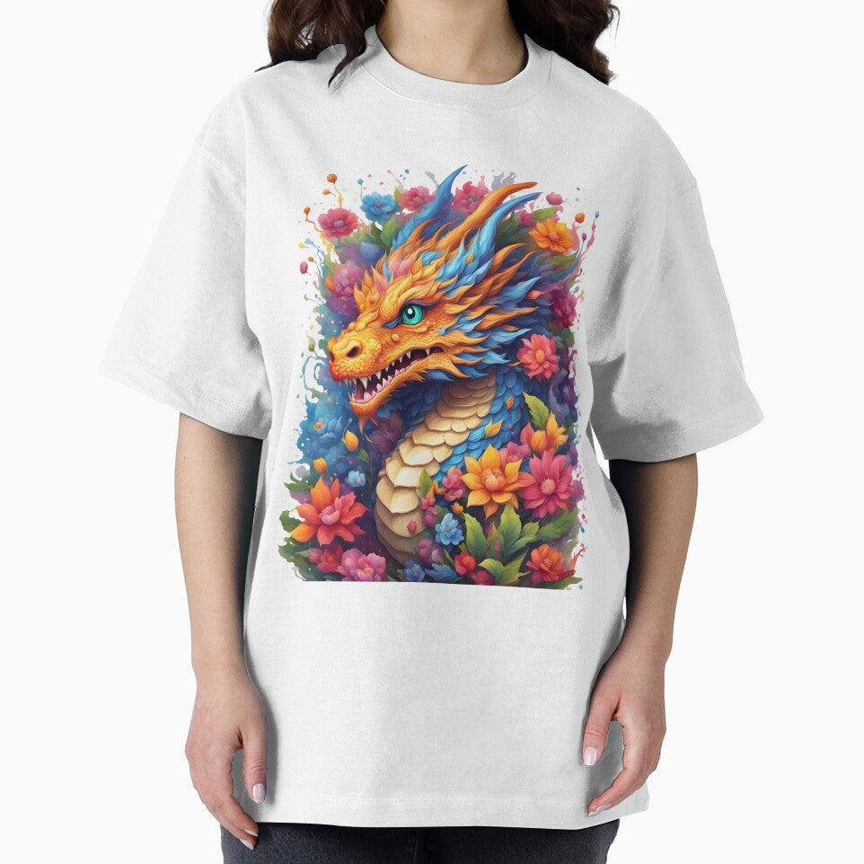Cute Blue and Orange Flower Dragon by Everything Dragon Shop T-Shirts, Hoodie, Sweatshirt | BlankRebels.com (Image 2)