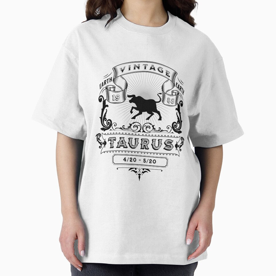 The Zodiac Sign of Taurus Black and White 1988 by rhombusOnion T-Shirts, Hoodie, Sweatshirt | BlankRebels.com (Image 2)