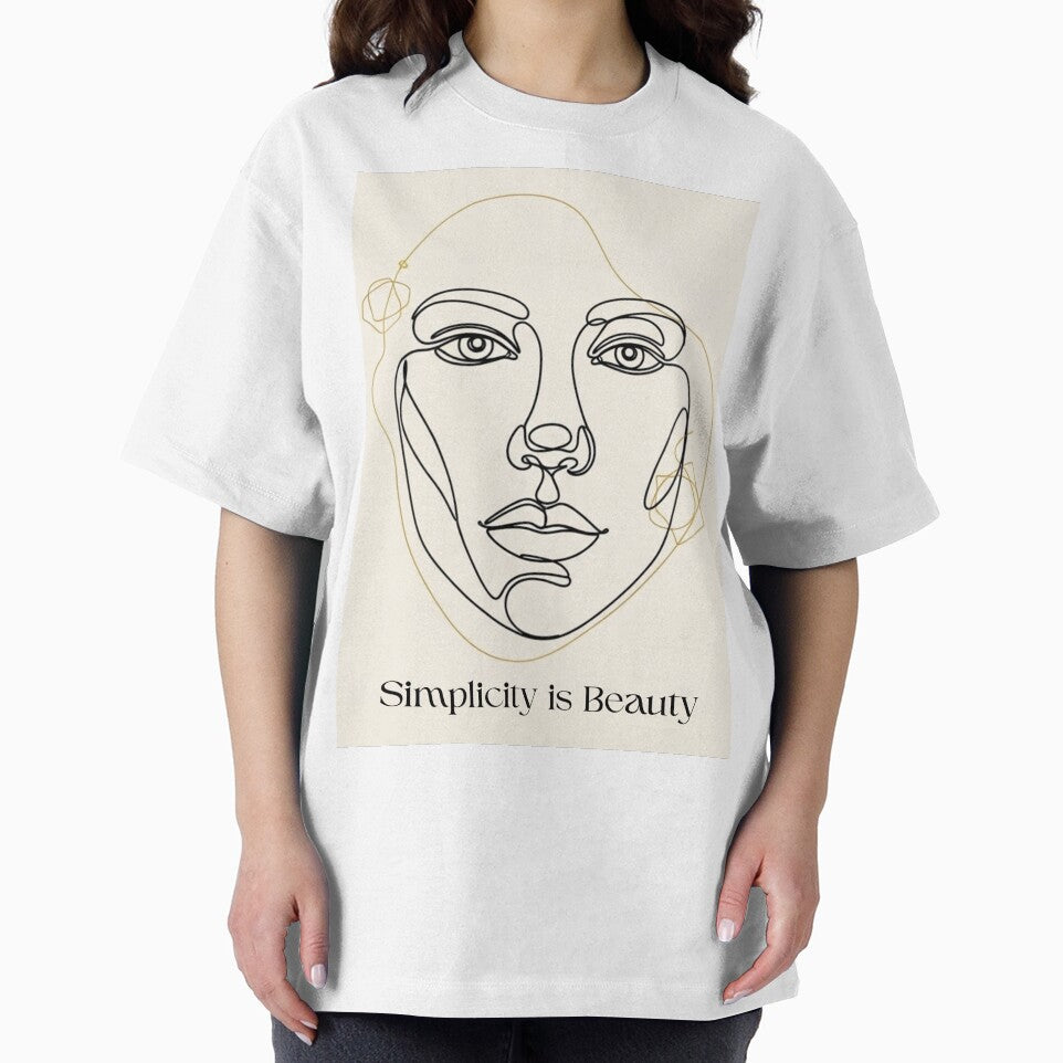 Simplicity Is Beauty — Minimal Continuous Line Face Art by Artxotic Studio T-Shirts, Hoodie, Sweatshirt (Image 2)