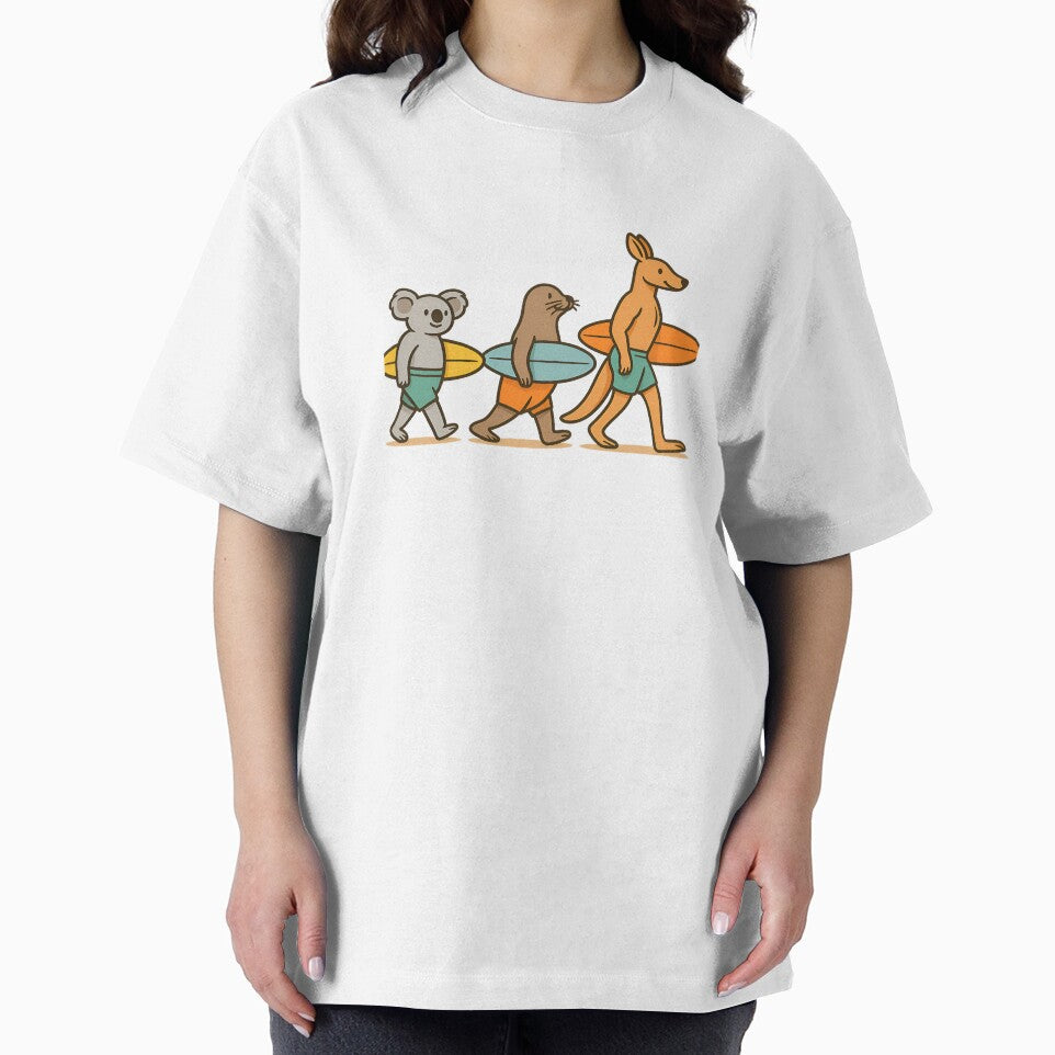 Surfing Dudes – Koala , Seal and Kangaroo with Surfboards by shinelikevenus T-Shirts, Hoodie, Sweatshirt (Image 2)