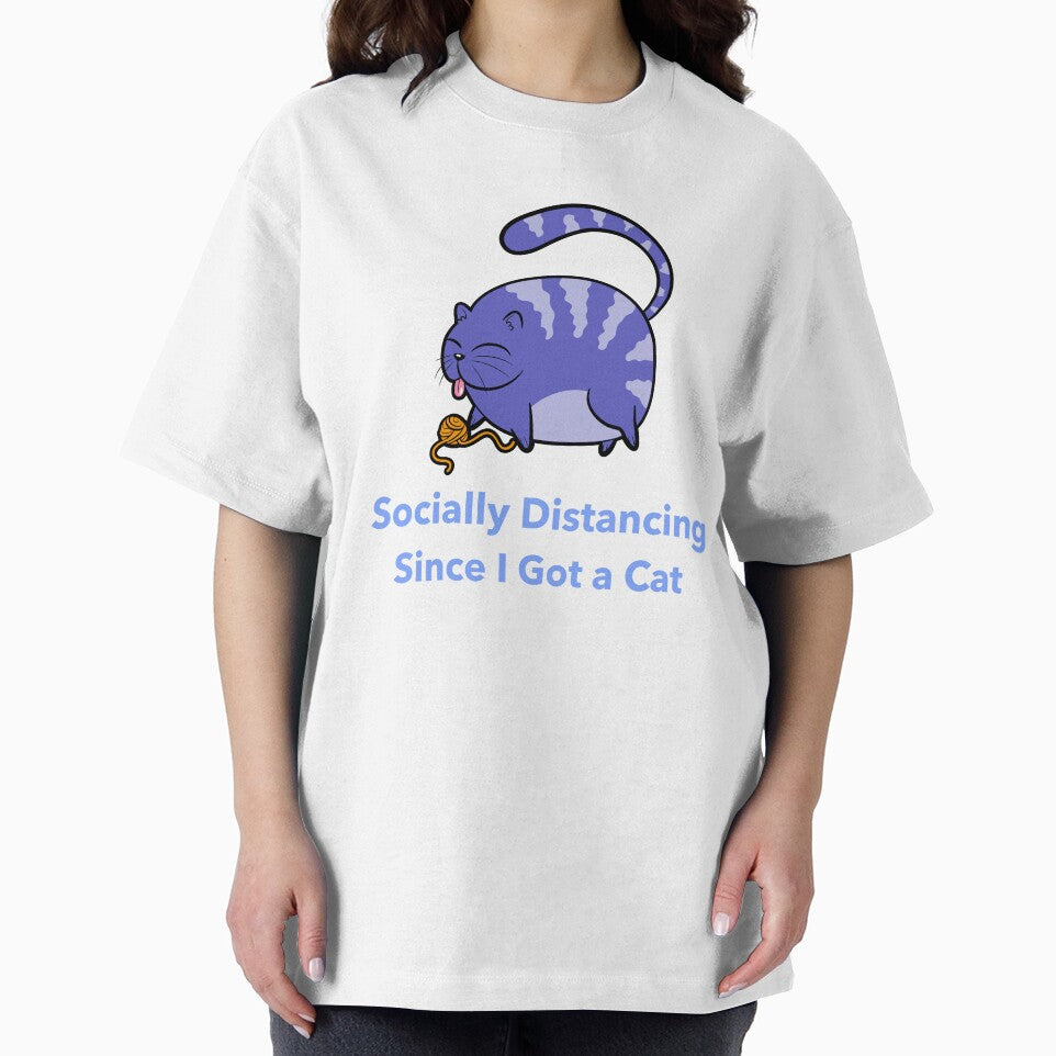 Socially Distancing Since I Got a Cat by LieveseyDievesey T-Shirts, Hoodie, Sweatshirt | BlankRebels.com (Image 2)