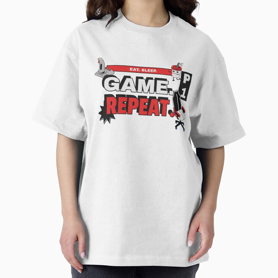 Eat Sleep Game Repeat Design by Robbo's Tees Designs