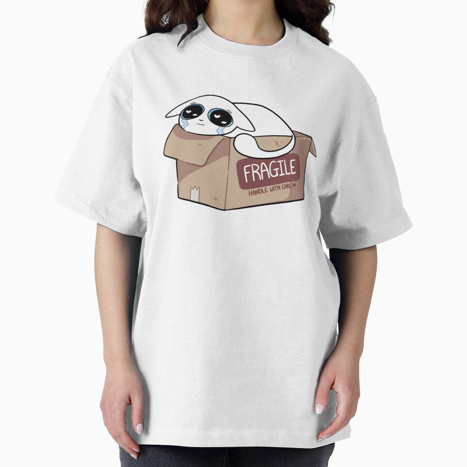 Fragile Handle with Care! (white cat) by sarakayy T-Shirts, Hoodie, Sweatshirt | BlankRebels.com (Image 2)