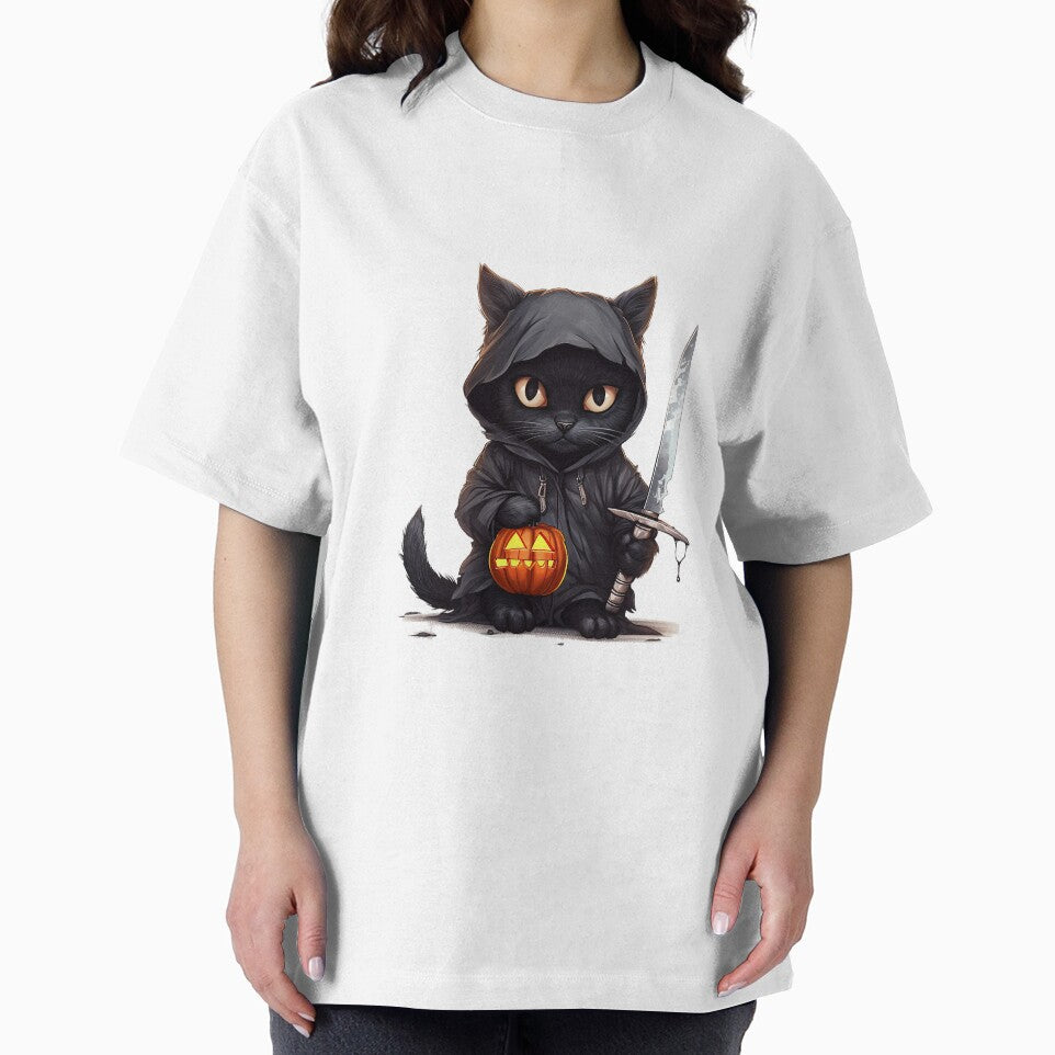 Halloween black cat ready for Halloween by Mikakujumi T-Shirts, Hoodie, Sweatshirt | BlankRebels.com (Image 2)