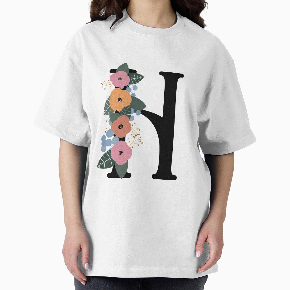 Floral Letter H by Egodcounseling T-Shirts, Hoodie, Sweatshirt | BlankRebels.com (Image 2)