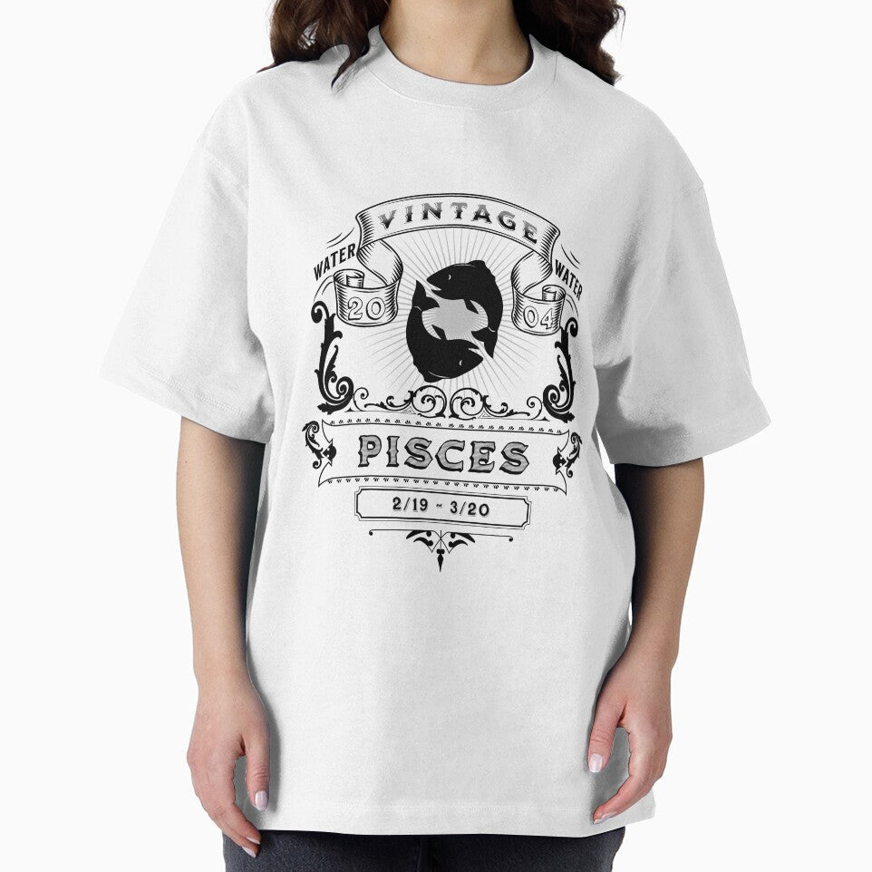 The Zodiac Sign of Pisces Black and White 2004 by rhombusOnion T-Shirts, Hoodie, Sweatshirt | BlankRebels.com (Image 2)