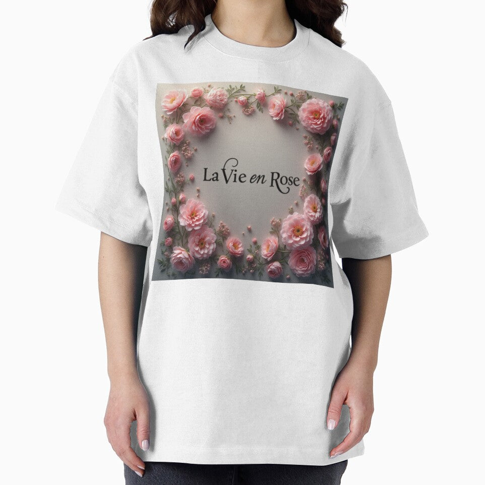 La Vie En Rose Typography Logo French Quote Minimal Text T-Shirts, Hoodie, Sweatshirt