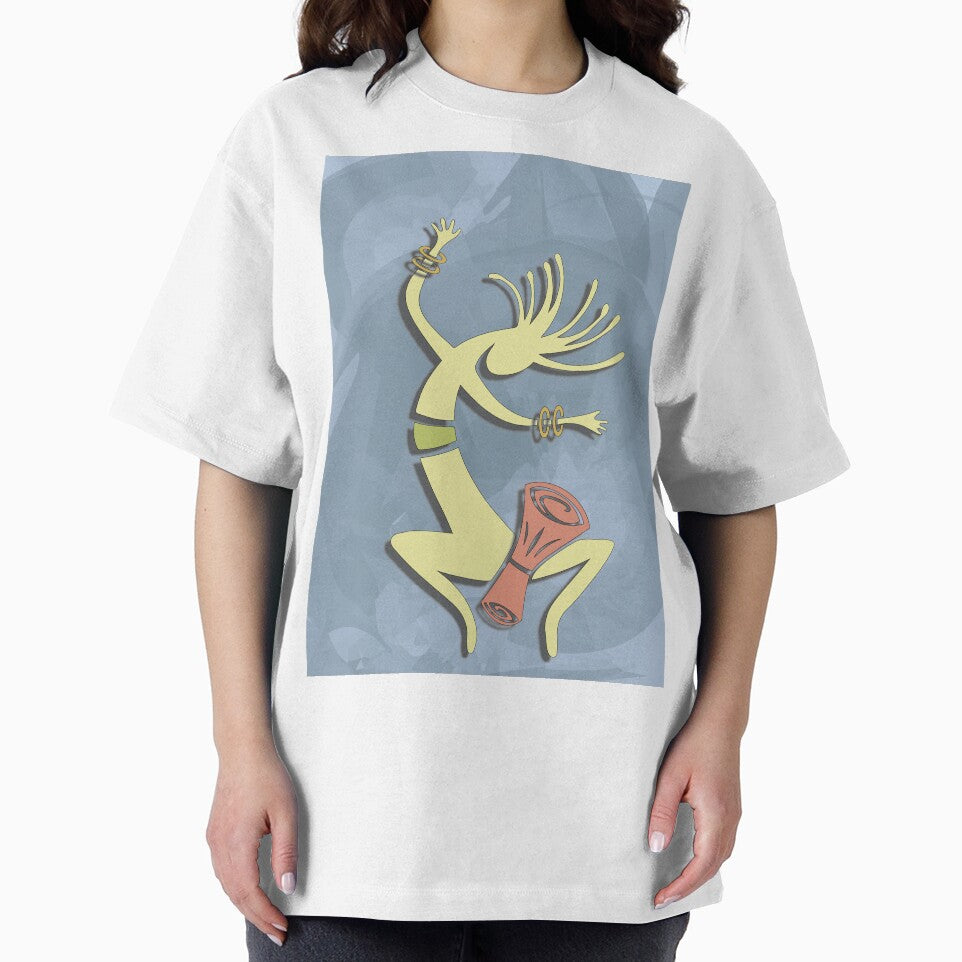 Minimalist Tribal Dancer with Drum – Vector Illustration by Keltoi-art T-Shirts, Hoodie, Sweatshirt (Image 2)