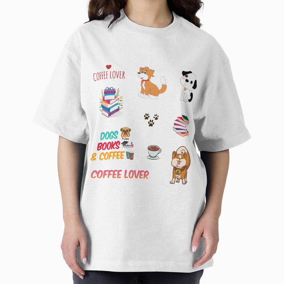 Dogs Books And Coffee by Rabia01 T-Shirts, Hoodie, Sweatshirt | BlankRebels.com (Image 2)