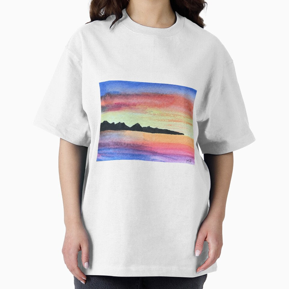 Sunset watercolours painting by Monika Howarth T-Shirts, Hoodie, Sweatshirt | BlankRebels.com (Image 2)