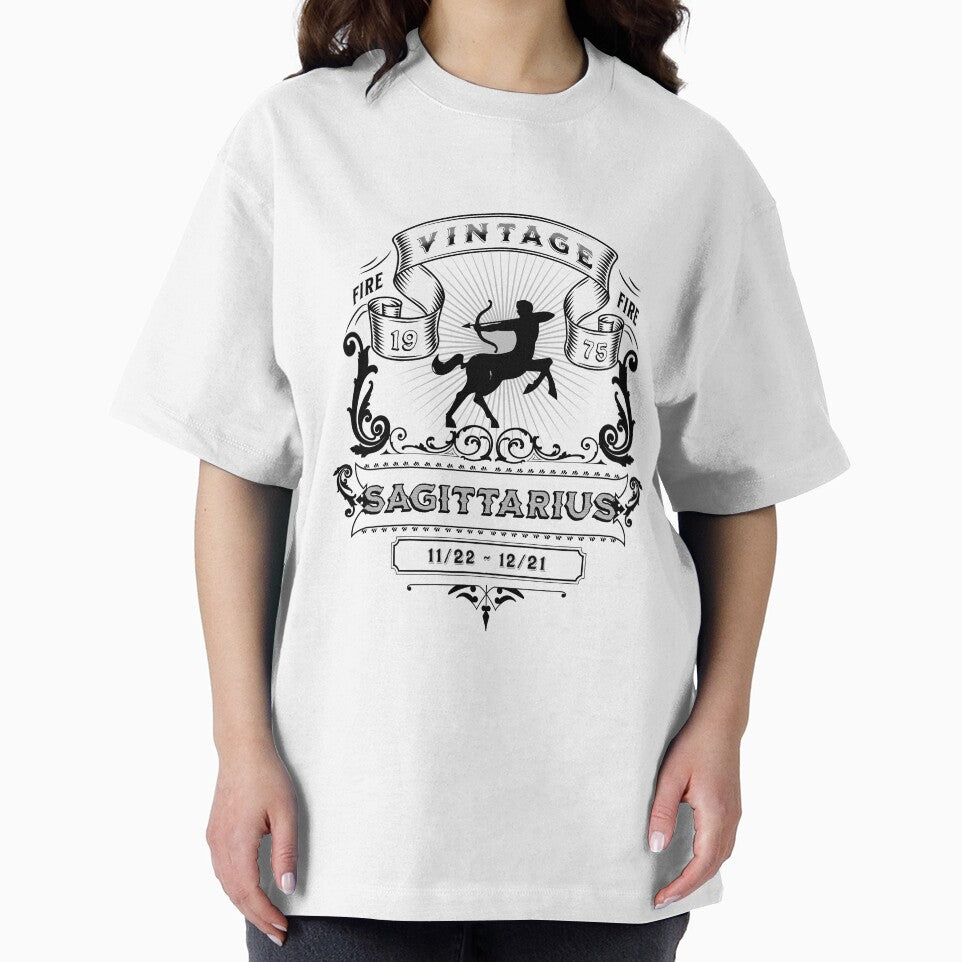 The Zodiac Sign of Sagittarius Black and White 1975 by rhombusOnion T-Shirts, Hoodie, Sweatshirt | BlankRebels.com (Image 2)