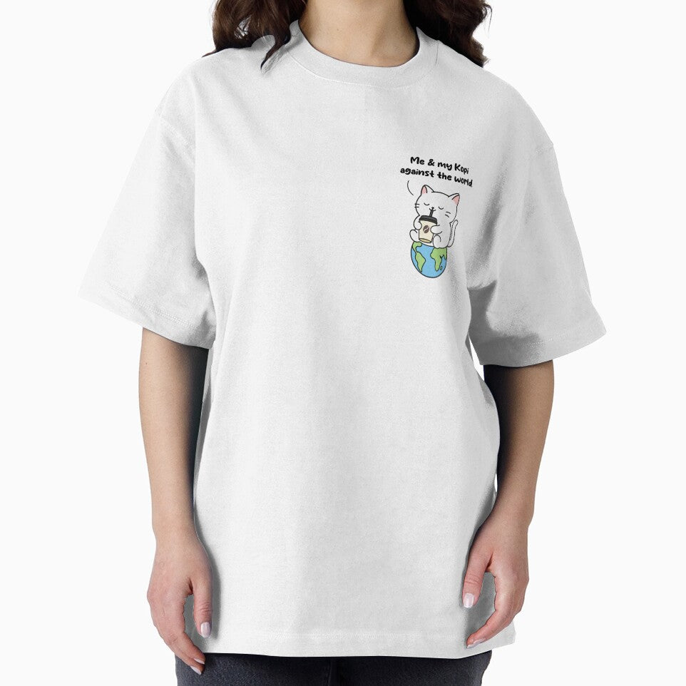 Cute Cat Drinking Coffee by Crafted Lovies T-Shirts, Hoodie, Sweatshirt | BlankRebels.com (Image 2)