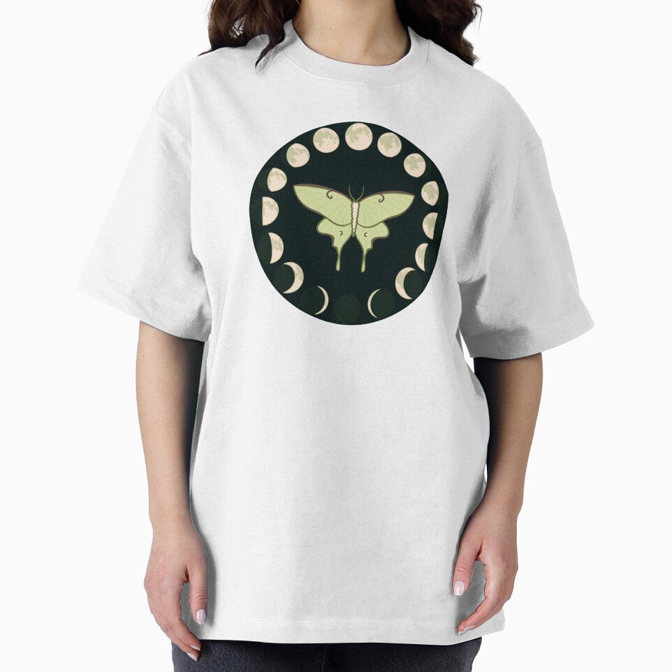 Luna Moth Moon Phases Dark by pinkgooseanaiah T-Shirts, Hoodie, Sweatshirt | BlankRebels.com (Image 2)