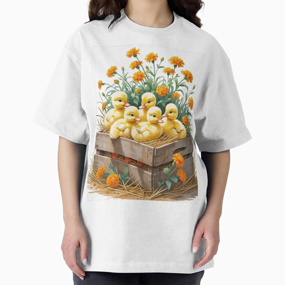 Ducklings & Marigolds – A Barnyard Morning Scene by Deezyned T-Shirts, Hoodie, Sweatshirt | BlankRebels.com (Image 2)