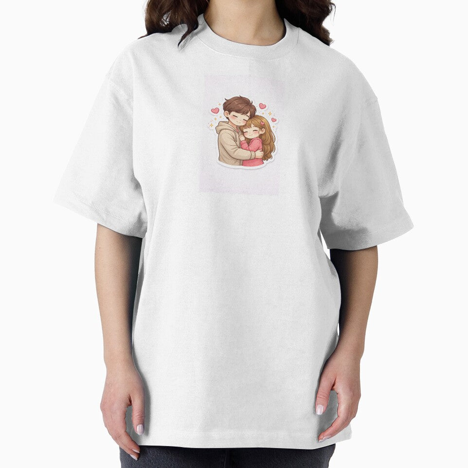 Cute Couple in Love Hug Sticker by Trigart-art T-Shirts, Hoodie, Sweatshirt | BlankRebels.com (Image 2)