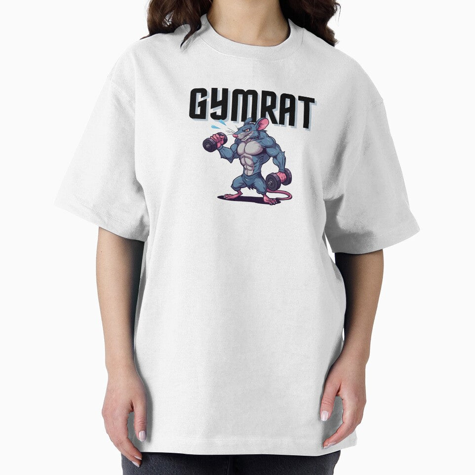 Gym Rat - Funny Fitness Illustration by SkyLark Studio T-Shirts, Hoodie, Sweatshirt | BlankRebels.com (Image 2)
