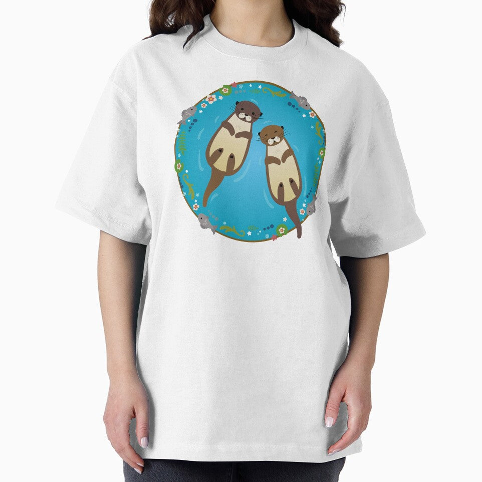 Otters Swimming in a Pond by LeCouleur T-Shirts, Hoodie, Sweatshirt | BlankRebels.com (Image 2)