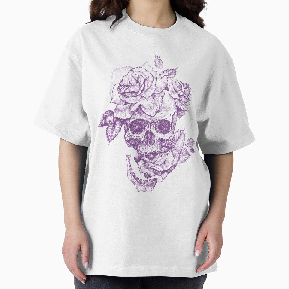 Purple Skull and Roses by saraknid T-Shirts, Hoodie, Sweatshirt | BlankRebels.com (Image 2)