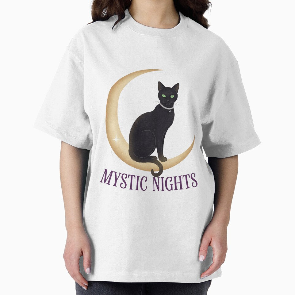 Mystic Nights Black Cat on Crescent Moon by Creative.Shop T-Shirts, Hoodie, Sweatshirt | BlankRebels.com (Image 2)