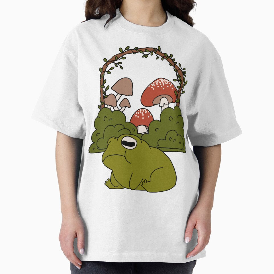 Cute Cottagecore Illustration Froggy Mushroom #1 by Annisa Yuwanda T-Shirts, Hoodie, Sweatshirt | BlankRebels.com (Image 2)