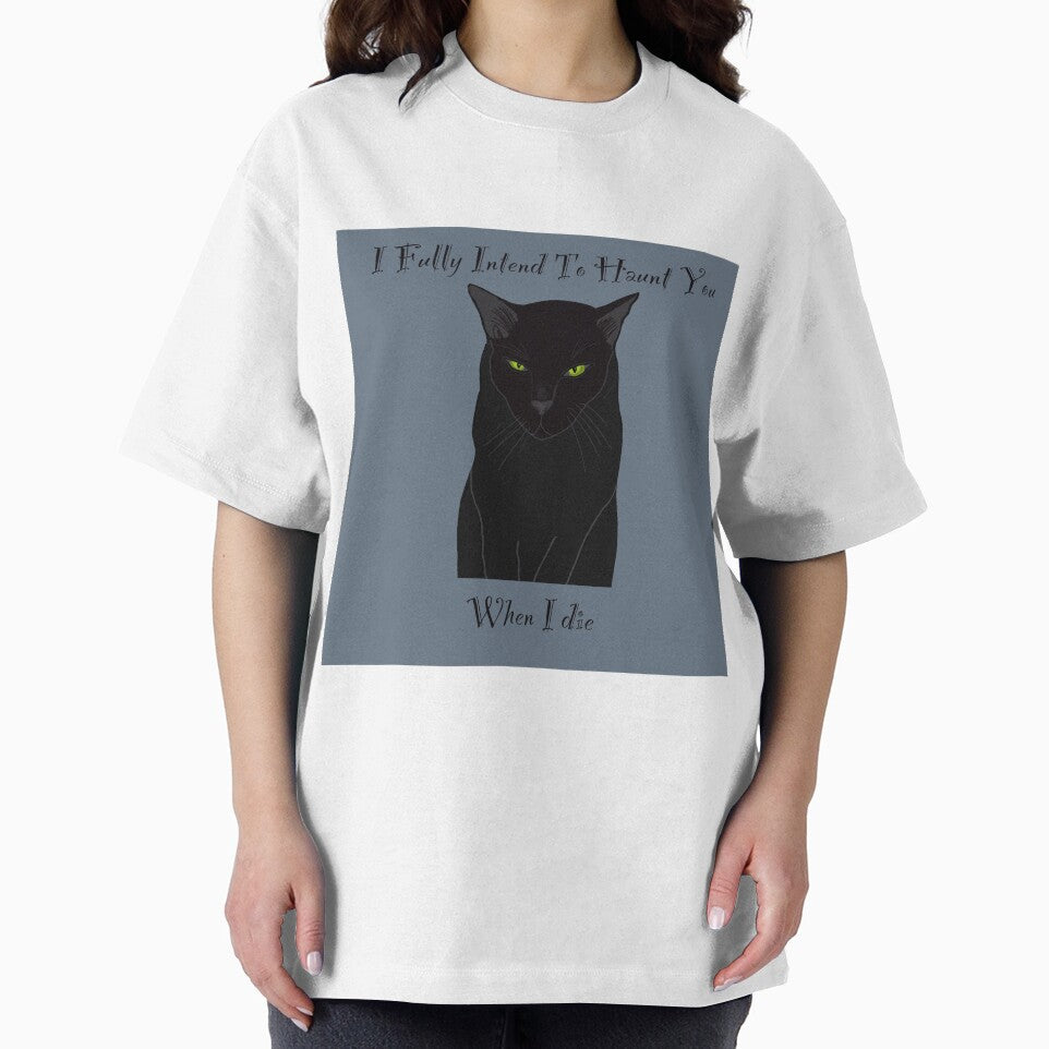 Black cat I fully intend to haunt you when I die by QuirkyCraftz T-Shirts, Hoodie, Sweatshirt | BlankRebels.com (Image 2)