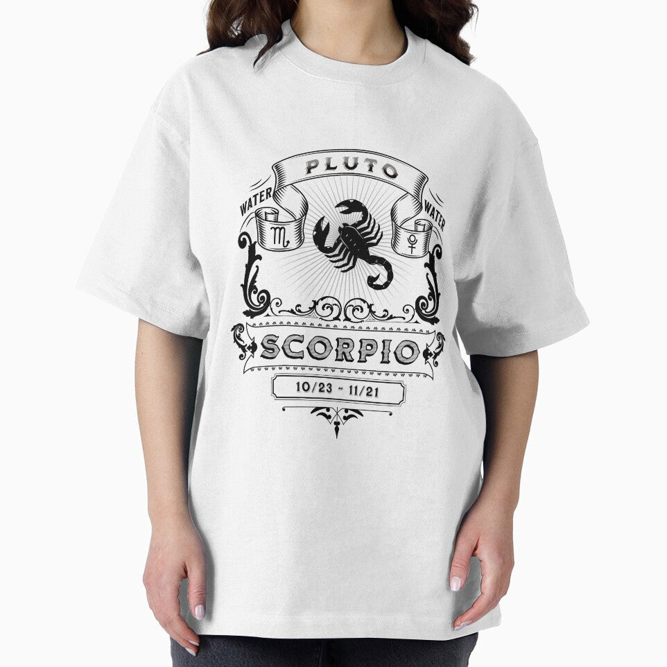 The Zodiac Sign of Scorpio Black and White by rhombusOnion T-Shirts, Hoodie, Sweatshirt | BlankRebels.com (Image 2)