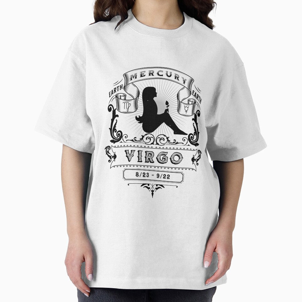 The Zodiac Sign of Virgo Black and White by rhombusOnion T-Shirts, Hoodie, Sweatshirt | BlankRebels.com (Image 2)